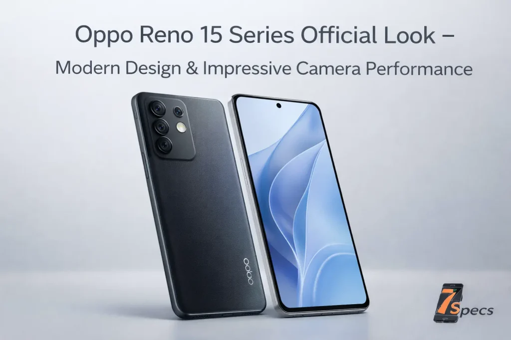 Oppo Reno 15 Series smartphones showcasing premium design with slim bezels and advanced camera setup