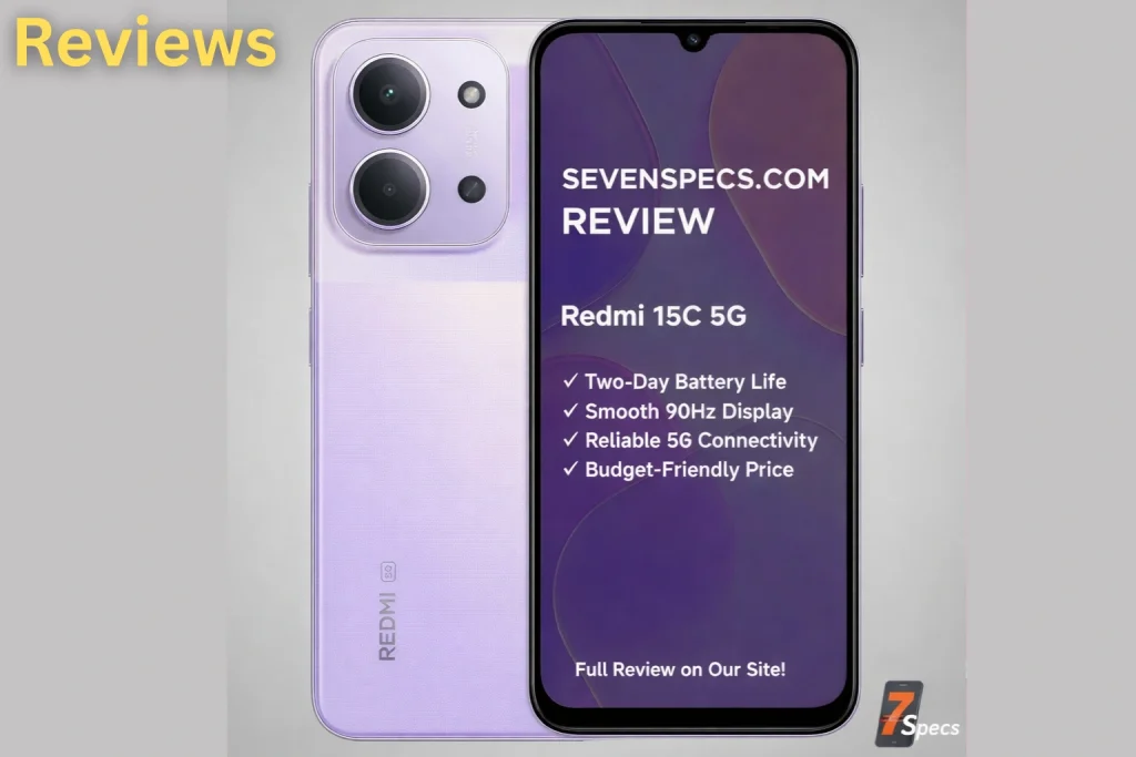 Redmi 15C 5G smartphone showing design and rear camera setup during hands-on review