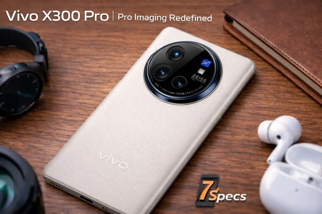 Vivo X300 Pro smartphone showing premium design, ZEISS camera module, and elegant back finish