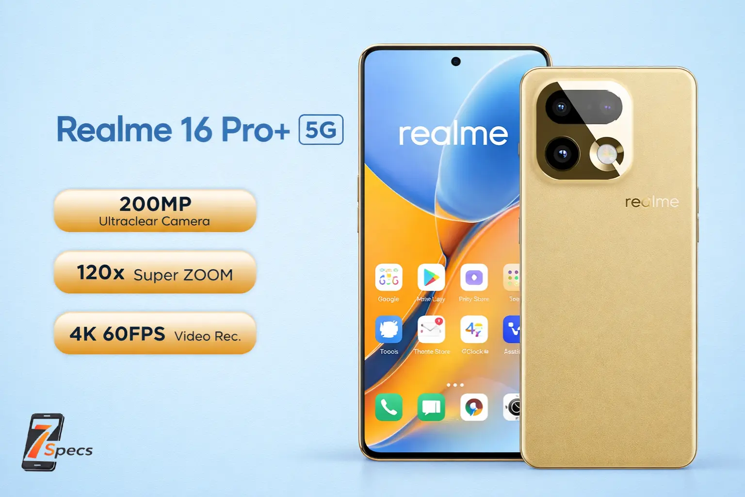 Jaw-Dropped by Telephoto Magic? Realme 16 Pro+ 5G's 3.5x Zoom Steals the Show - Seven Specs Realme 16 Pro+ 5G Rear and Front Design